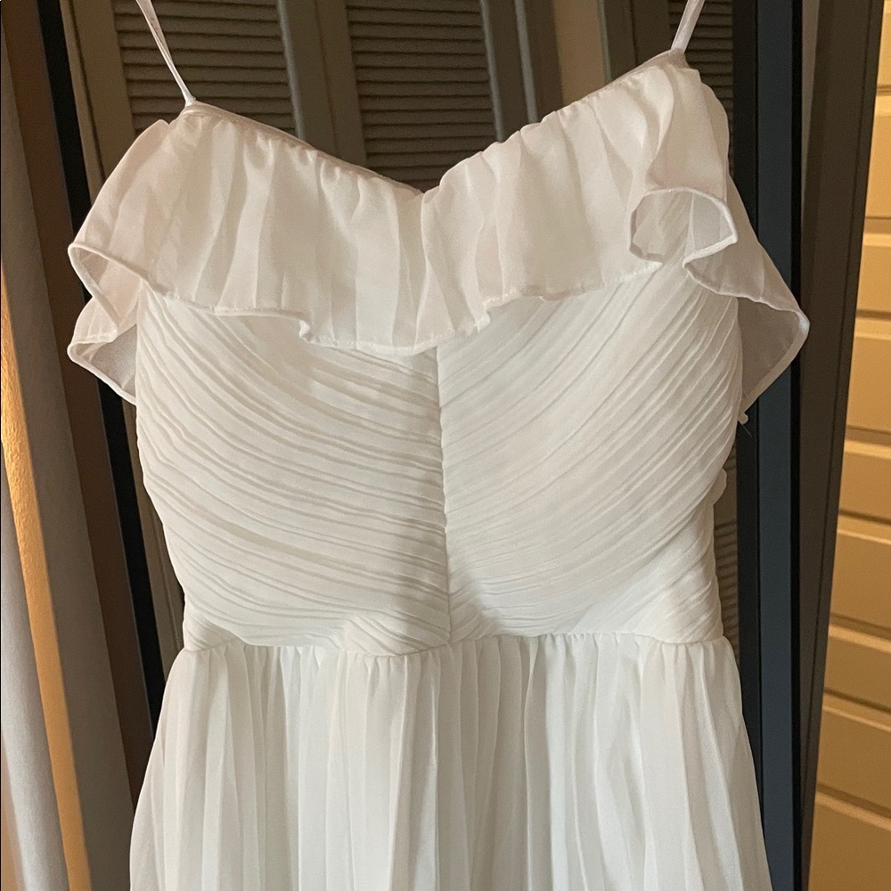 Lulu's White Ruffled Mini Dress - Picture 4 of 5